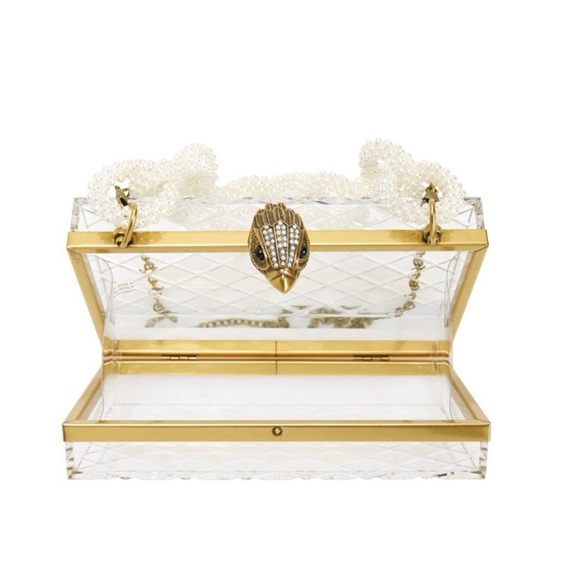 Kurt Geiger Clear Acrylic Clutch Bag with Pearl Handle - Picture 6 of 13